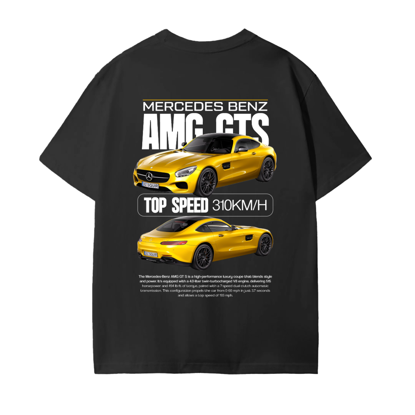 YELLOW AMG Cotton T-Shirt