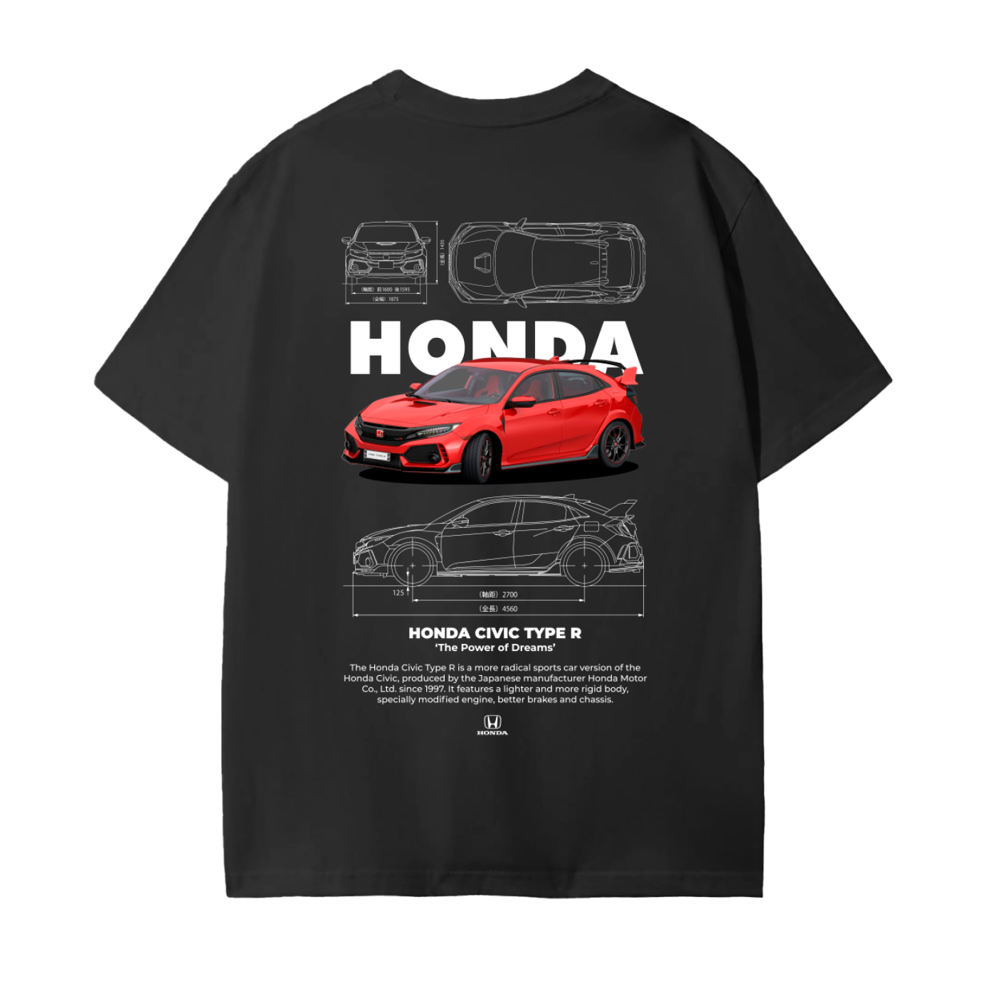 RED TYPE R Cotton T-Shirt