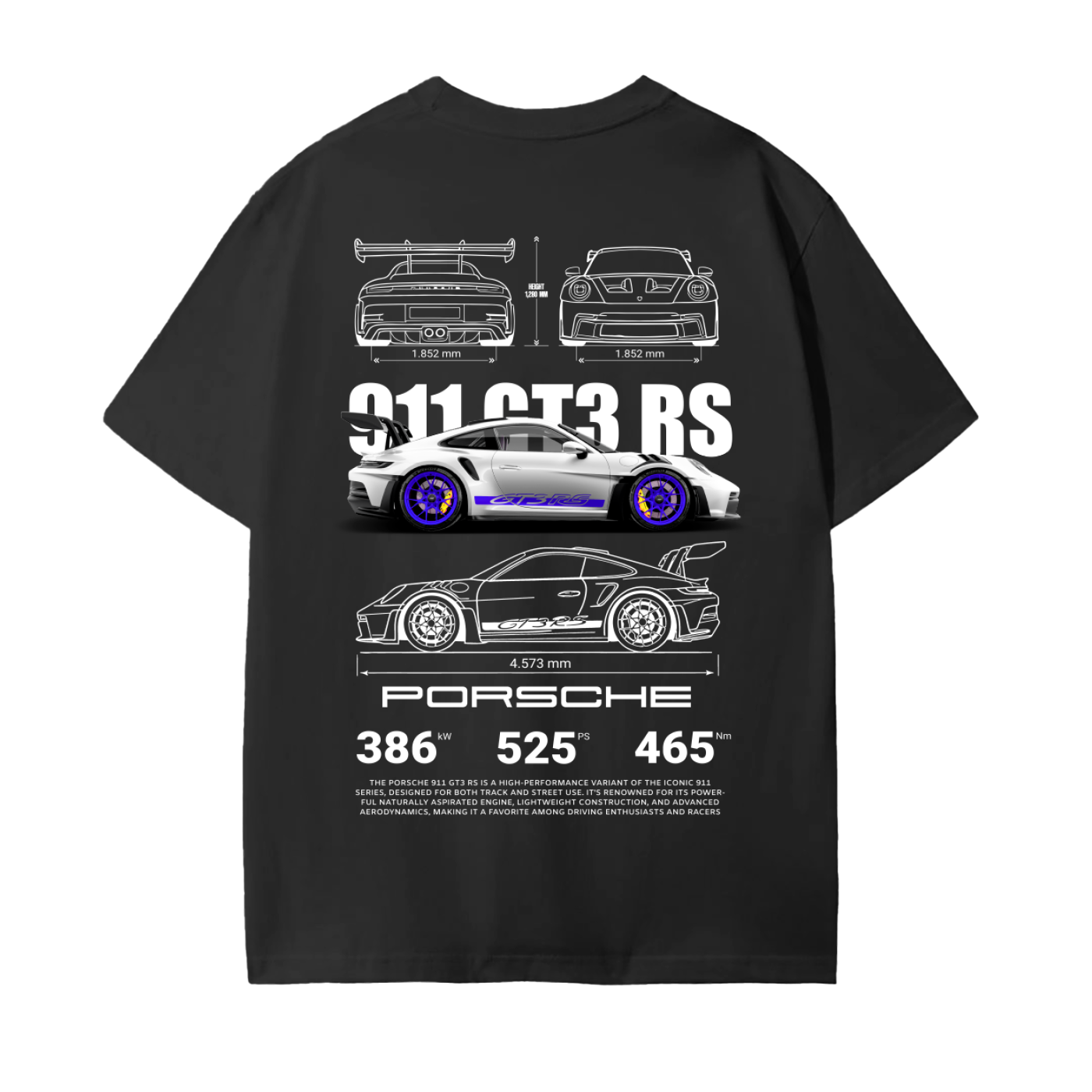 WHITE PURPLE PORS Cotton T-Shirt