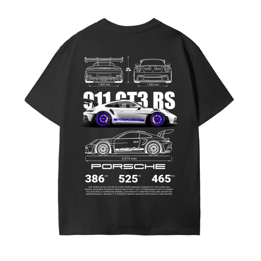 WHITE PURPLE PORS Cotton T-Shirt